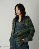 Load image into Gallery viewer, Women’s Oversized Knit Streetwear Cardigan Multicolor
