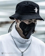 Load image into Gallery viewer, Men’s Dark Techwear Streetwear Hat - BLACK / ONESIZE Men
