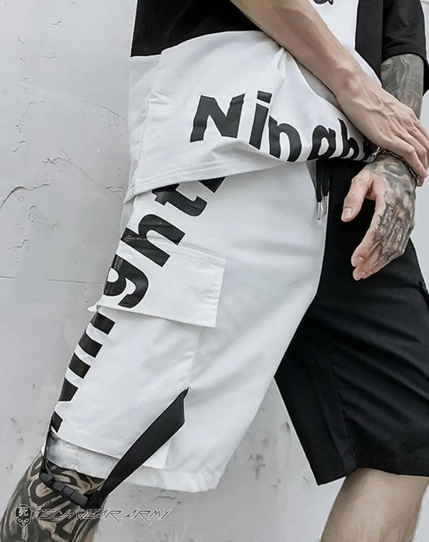 Men’s Oversized Techwear Streetwear Shorts - Clothing Men