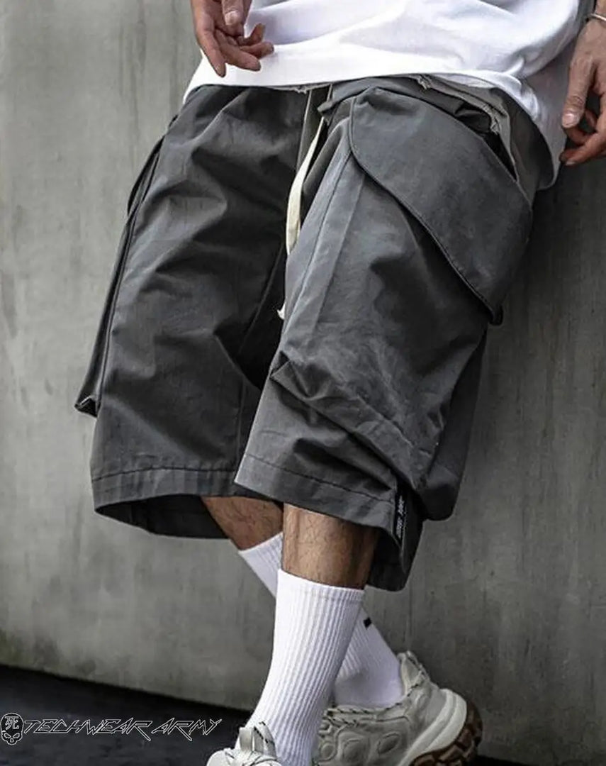 Techwear Streetwear Multi - pocket Cargo Shorts - Clothing
