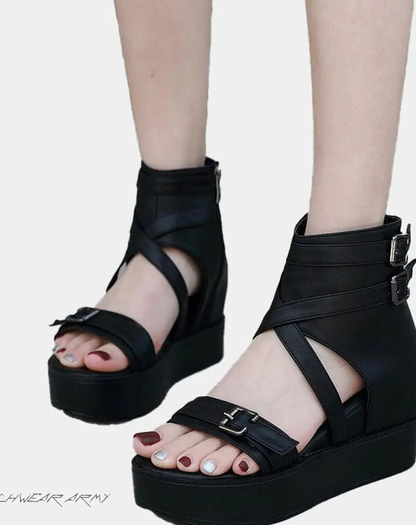 Black Techwear Shoes - Footwear - Women