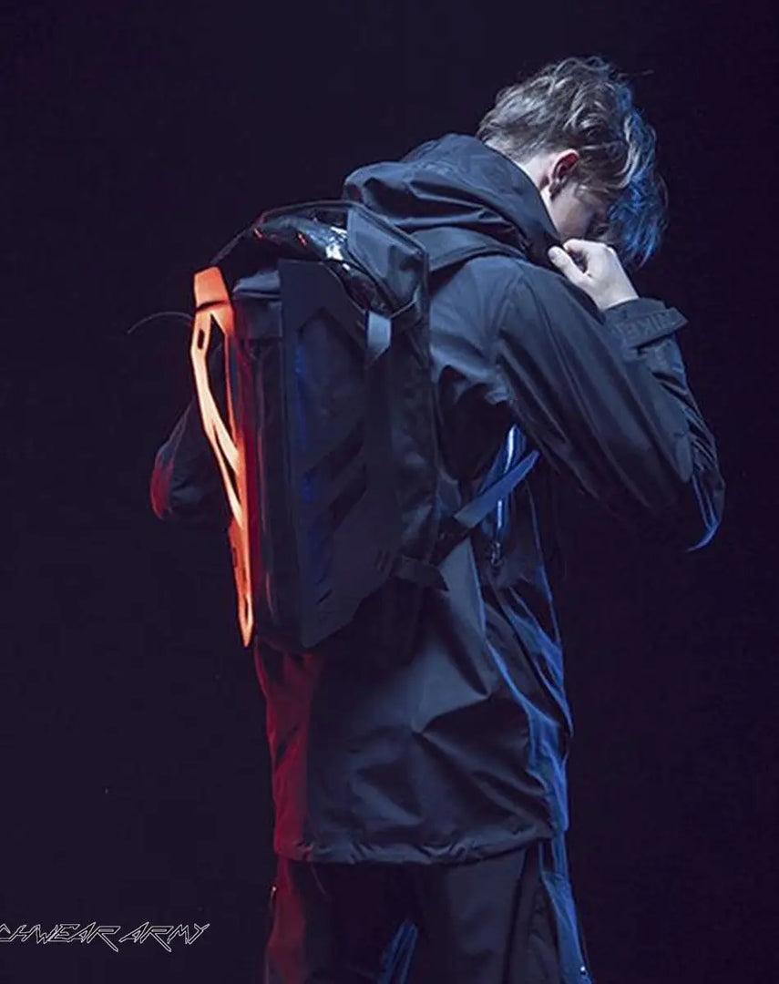 Cyberpunk Techwear Streetwear Backpack With Led - ONE SIZE