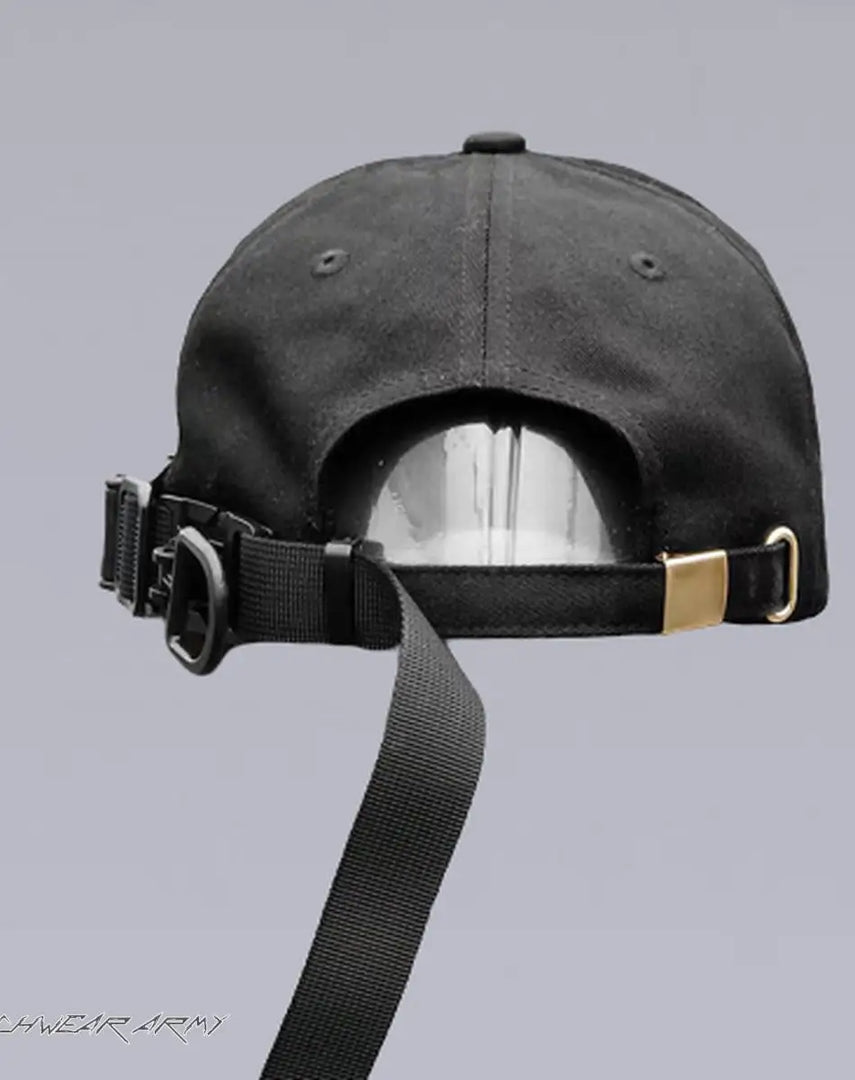Cyberpunk Cap - ADJUSTABLE / BLACK - Futuristic - Hat -