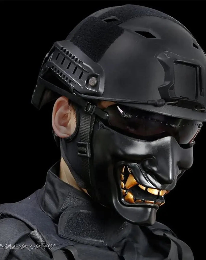 Cyberpunk Techwear Tactical Helmet Mask - Men Ninja Samurai