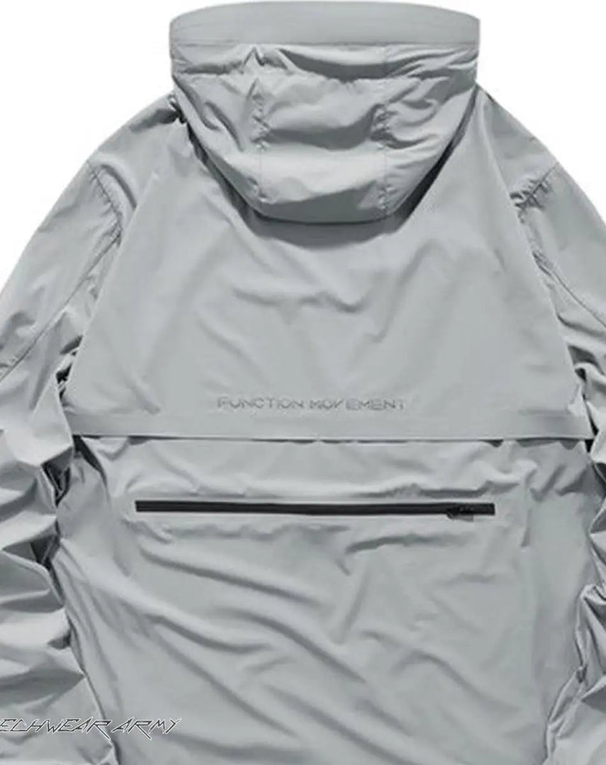 Grey Techwear Windbreaker - Clothing - Jacket - Men - Women