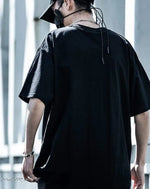 Load image into Gallery viewer, Men’s Black Techwear Graphic T - shirt - Clothing Men Shirt
