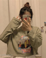 Load image into Gallery viewer, Harajuku Oversized Graphic Streetwear Sweater - KHAKI / M
