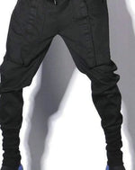 Load image into Gallery viewer, Men’s Black Techwear Cargo Pants Tapered Fit - Clothing Men
