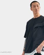 Load image into Gallery viewer, Men’s Black Layered Techwear Streetwear Shirt - Men Women
