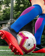 Load image into Gallery viewer, High - top Red Black Soccer Cleats - Cyberpunk Ninja
