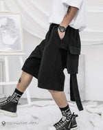 Load image into Gallery viewer, Techwear Streetwear Ninja Black Shorts - Harajuku Short
