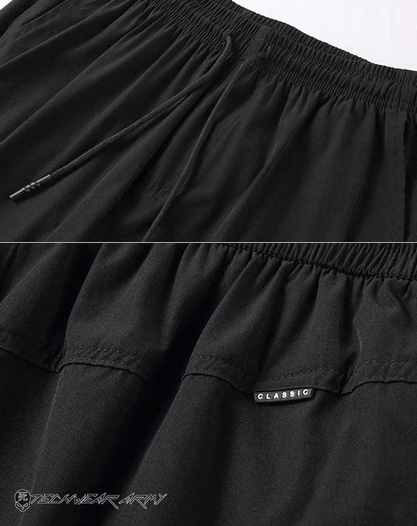 Men’s Black Techwear Cropped Pants - Clothing Men Women