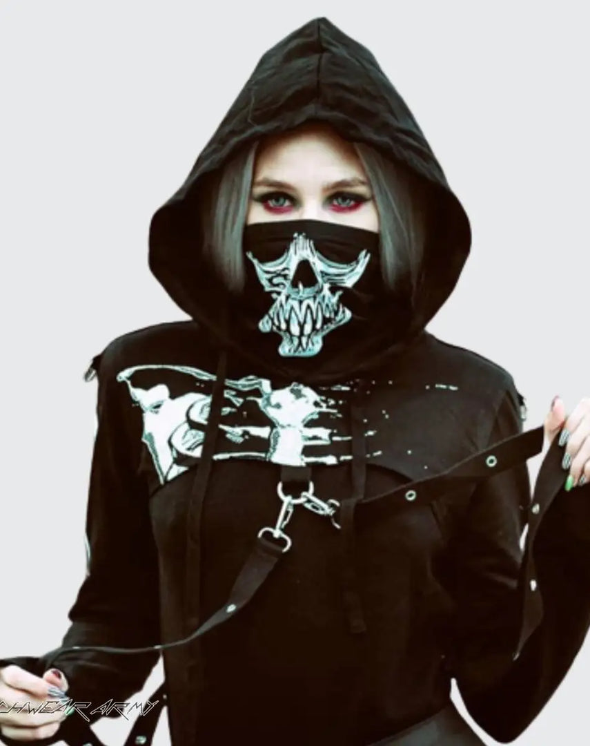 Skull Hoodie - Clothing - Men - Techwear - Women