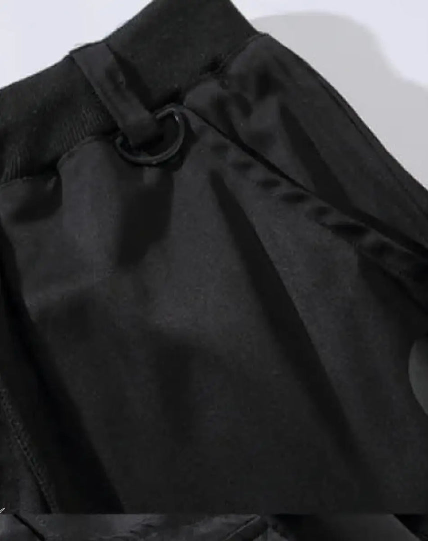 Men’s Black Techwear Tactical Cargo Pants - Clothing Men