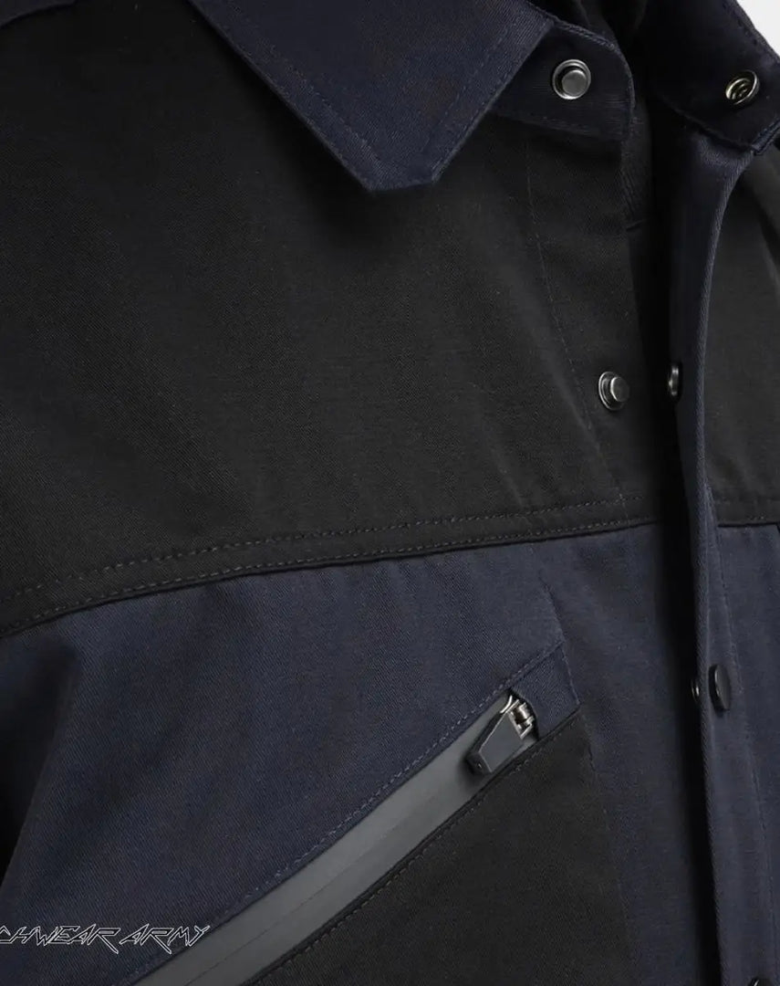 Techwear Streetwear Tactical Black Shirt - Trench Coat