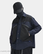 Load image into Gallery viewer, Techwear Streetwear Tactical Black Shirt - Trench Coat

