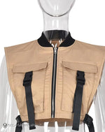 Load image into Gallery viewer, Women’s Beige Techwear Utility Vest - Clothing Women
