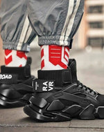 Load image into Gallery viewer, Techwear Black High - top Sneakers Streetwear - 39 Shoes
