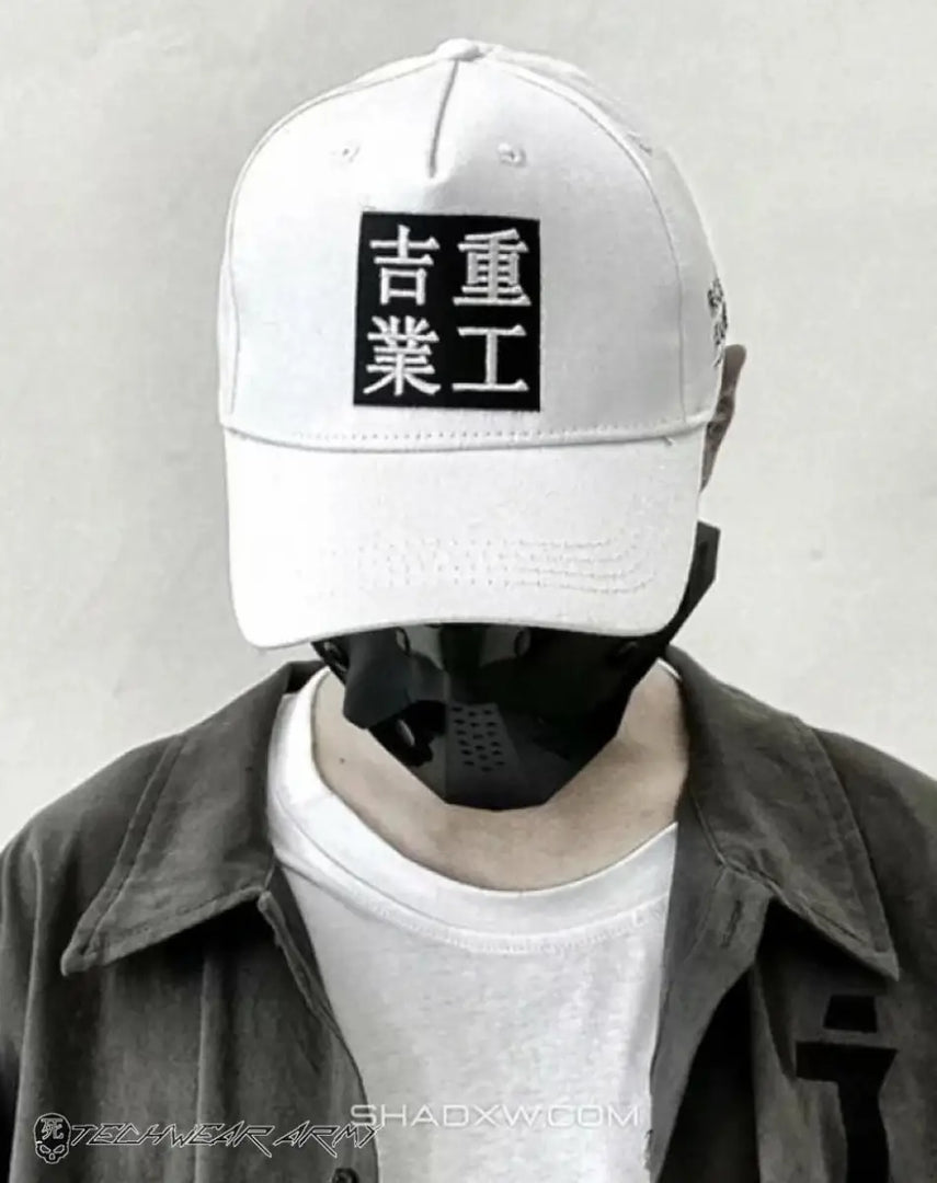 Unisex Japanese Kanji Techwear Cap - Harajuku Hat Men