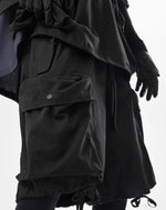 Load image into Gallery viewer, Techwear Cargo Streetwear Black Shorts - Short
