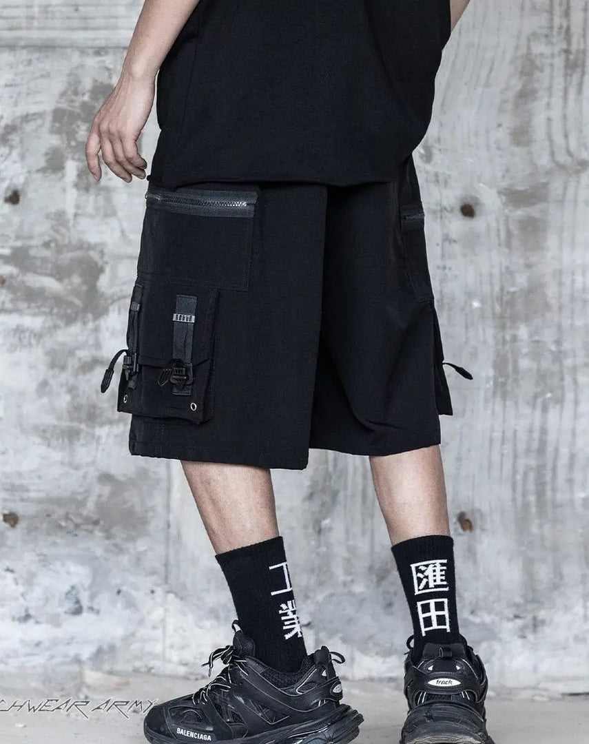 Techwear Cargo Short - Denim - Ninja - Streetwear
