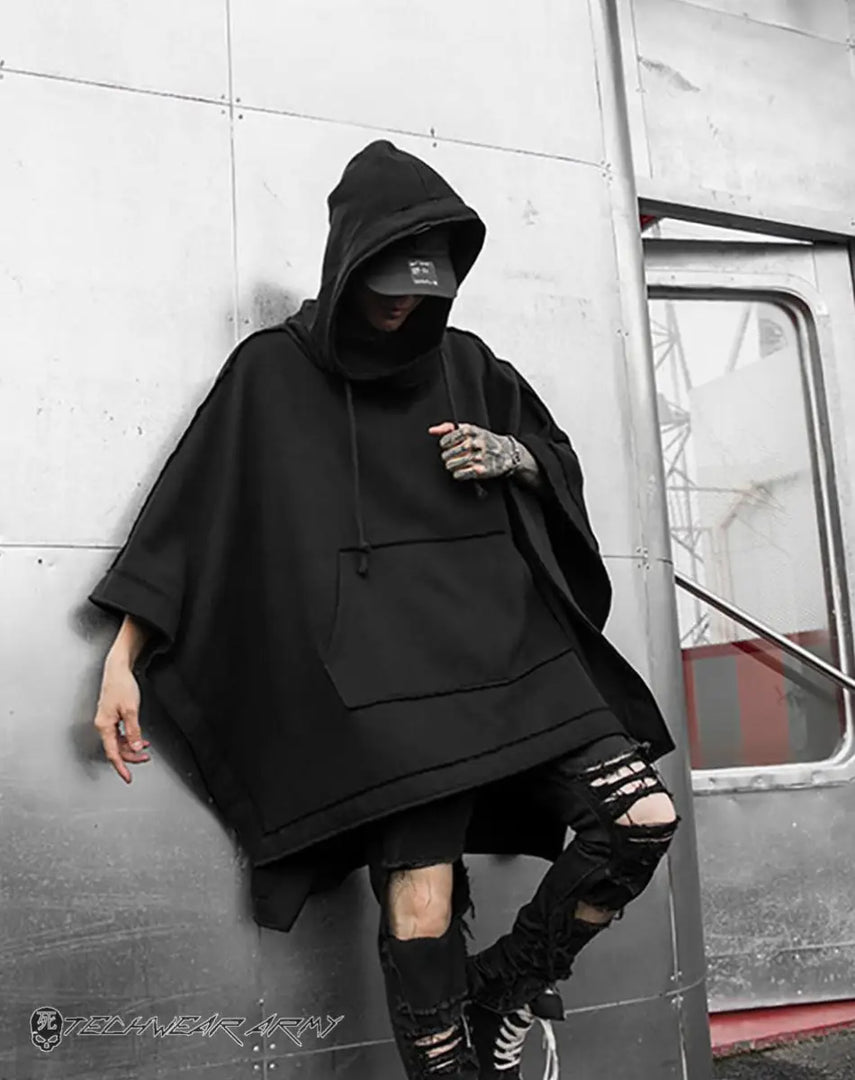 Techwear Cyberpunk Hoodie - BLACK / ONESIZE - Hoodies - Men