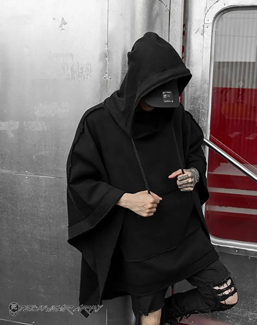 Techwear Cyberpunk Hoodie - BLACK / ONESIZE Hoodies Men