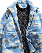 Load image into Gallery viewer, Harajuku Daisy Print Fleece Jacket Streetwear - Hoodie
