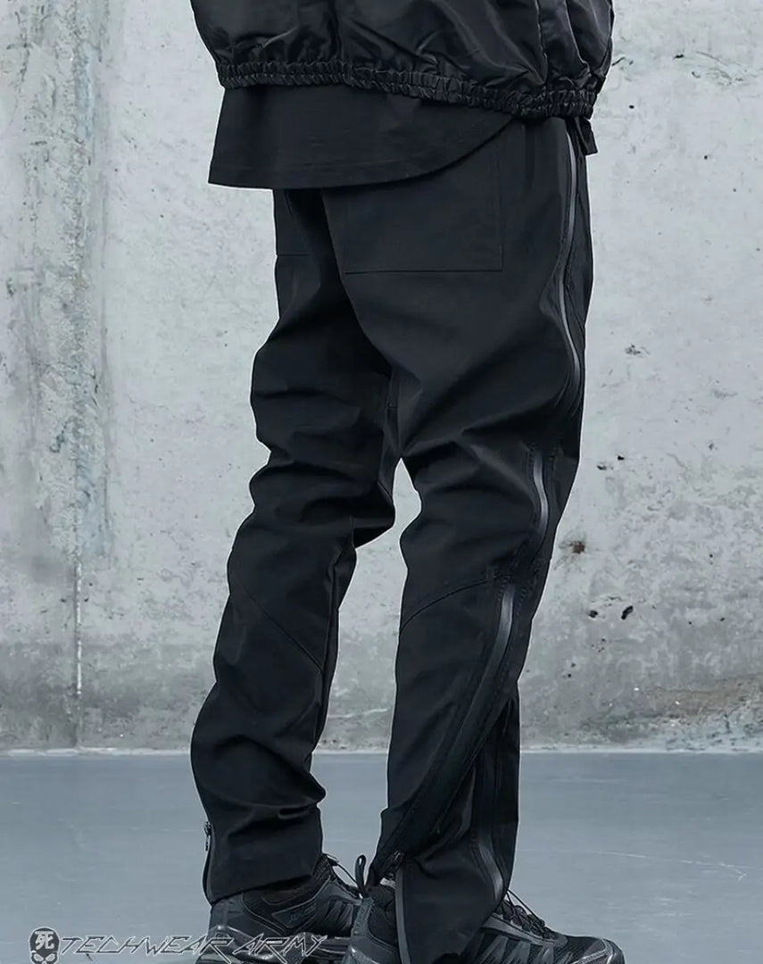 Men’s Black Techwear Windbreaker Pants Set - Men Sweatpants