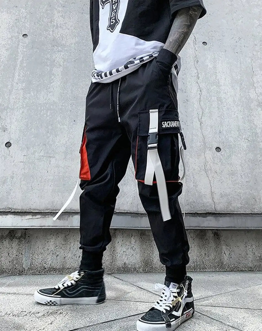 Techwear Pants With Straps - Streetwear - Sweatpants