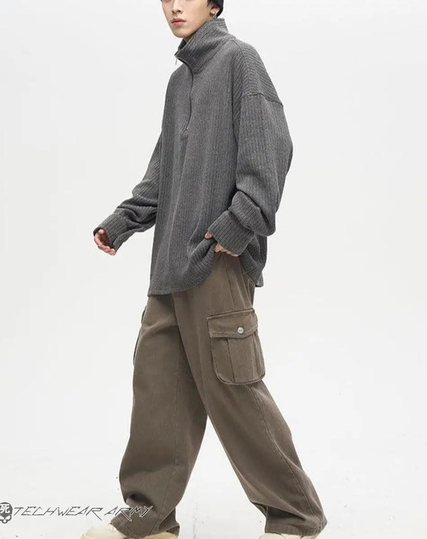 Techwear Pocket Cargo Pants - Denim - Jumpsuit - Men -