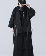 Load image into Gallery viewer, Oversized Black Techwear Streetwear Kimono Shirt - Clothing
