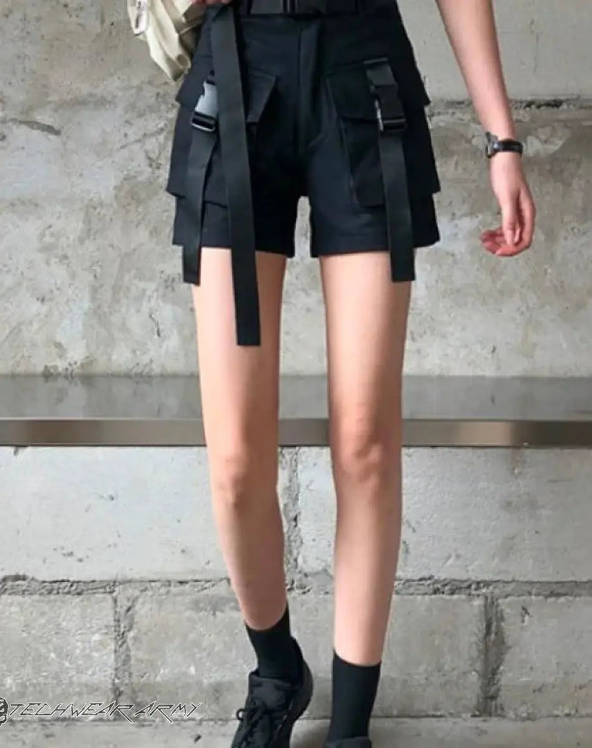 Women’s Techwear Streetwear Cargo Shorts - Clothing Short