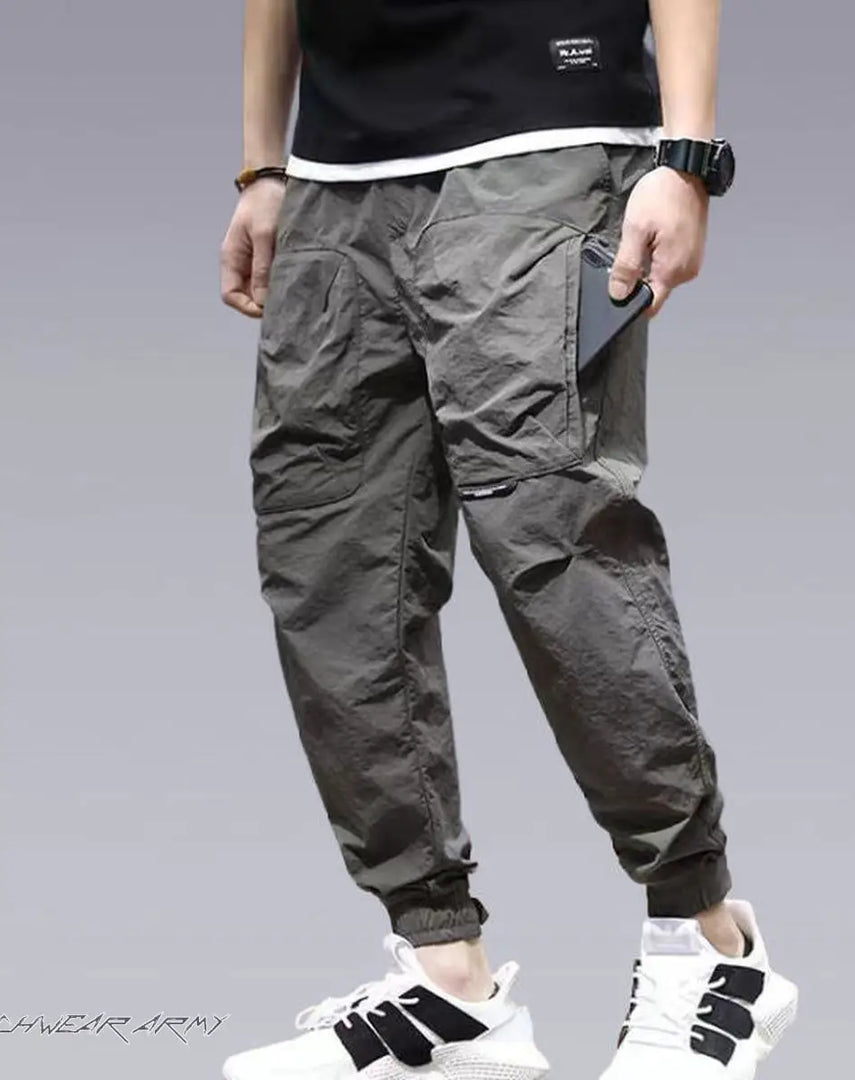 Techwear Streetwear Tactical Cargo Pants - Denim Sweatpants