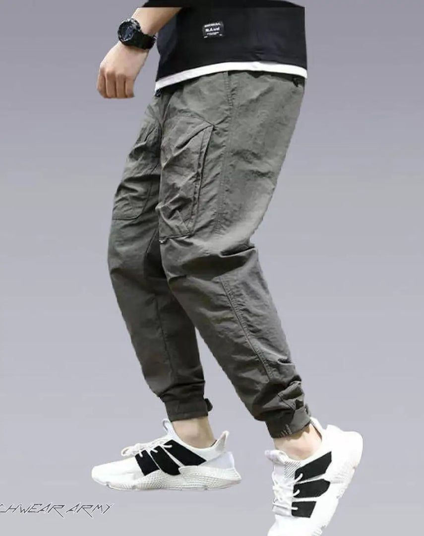 Techwear Streetwear Tactical Cargo Pants - Denim Sweatpants