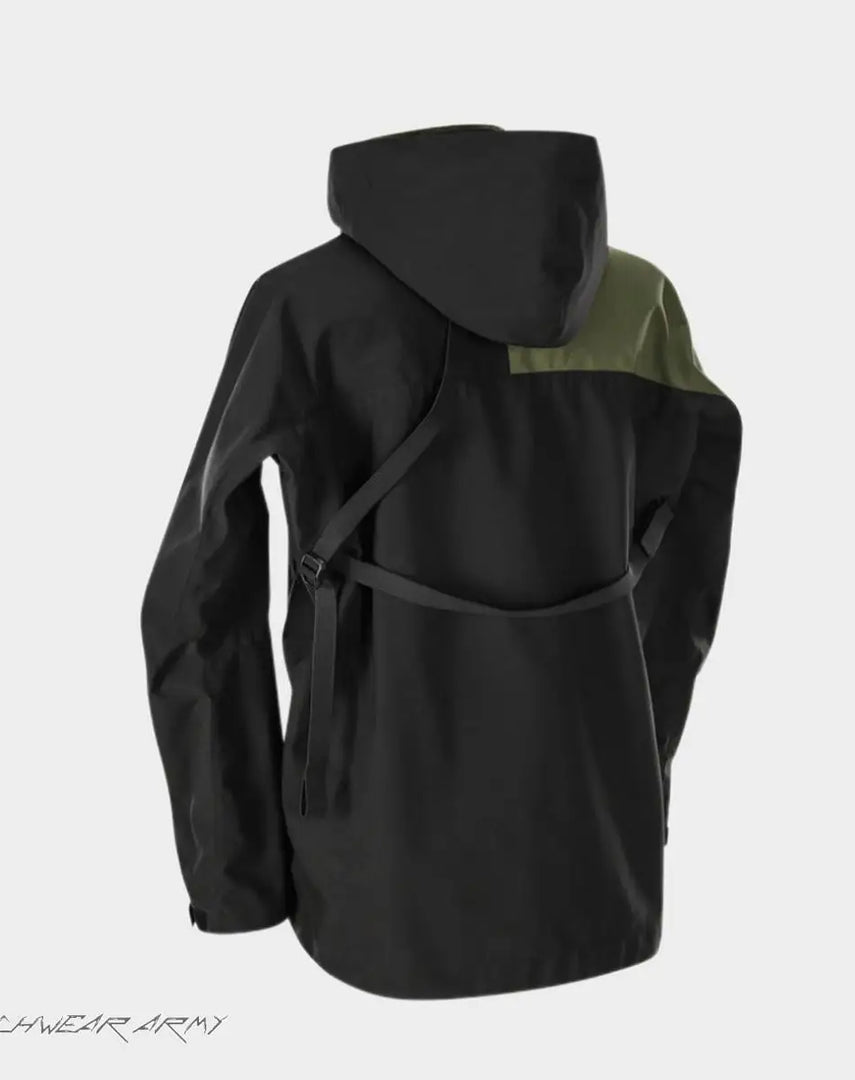 Techwear Streetwear Clothing Black Windbreaker Jacket