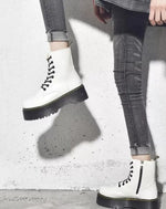 Load image into Gallery viewer, Women’s White Techwear Streetwear Combat Boots - Shoes Women
