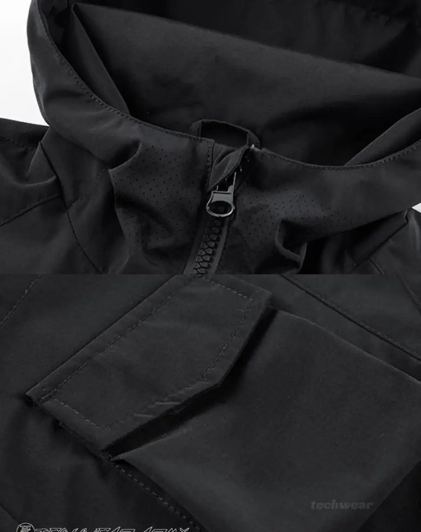 Techwear Streetwear Black Tactical Jacket - Sweater