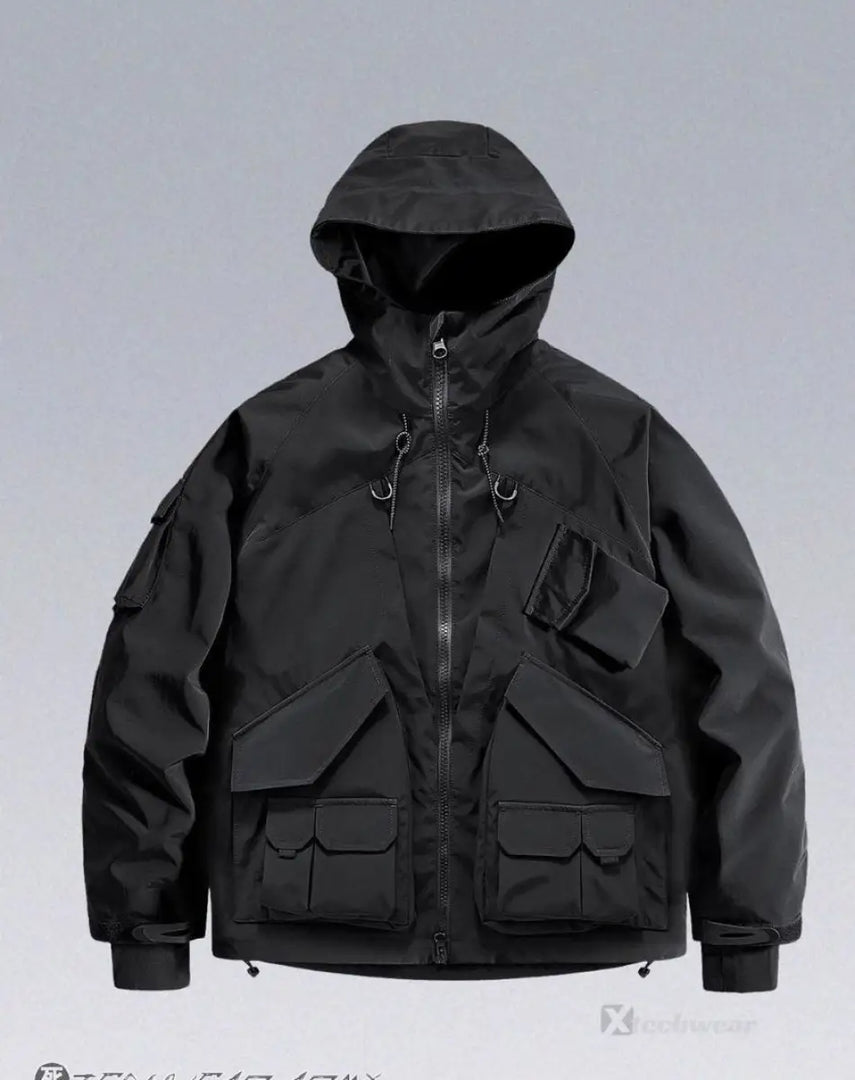 Techwear Streetwear Black Tactical Jacket - Sweater