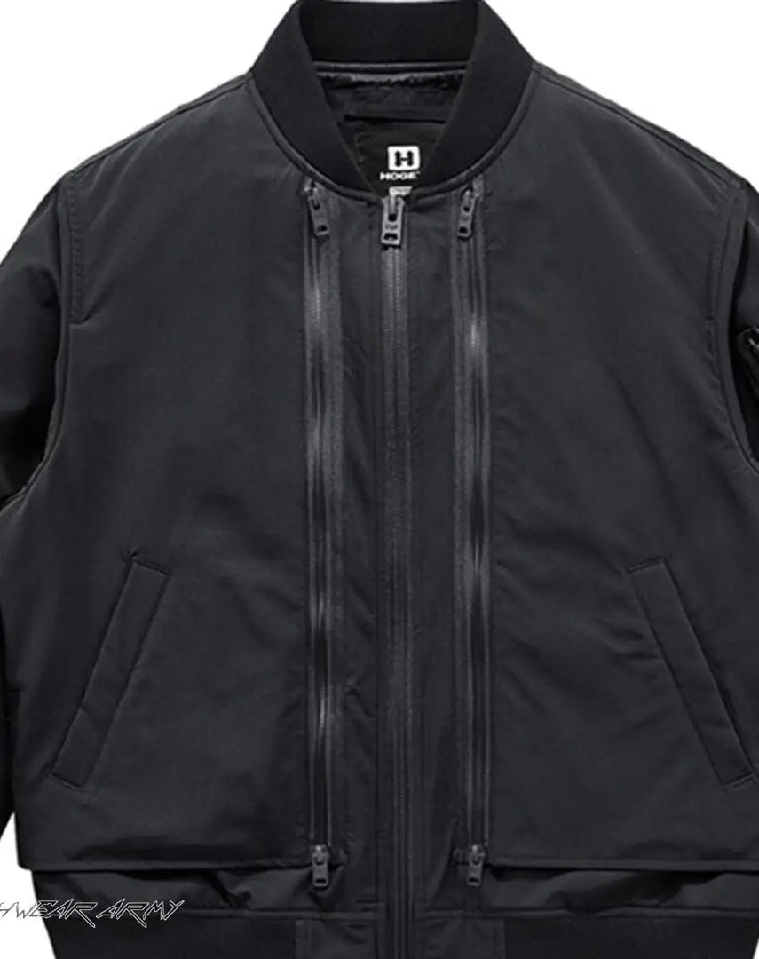 Men’s Techwear Streetwear Black Windbreaker Jacket