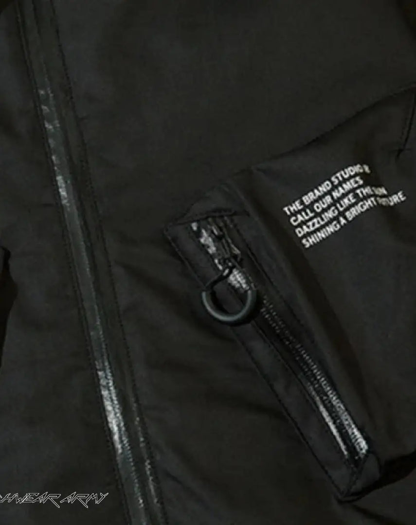 Black Bomber Jacket Techwear - Clothing - Men - Women