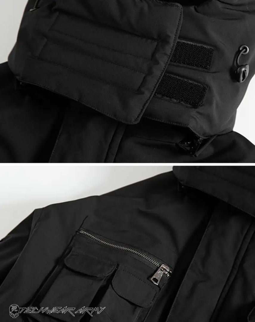 Black Military Jacket - Clothing - Men - Techwear