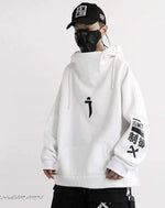 Load image into Gallery viewer, Men’s Black Techwear Hoodie With Graphics - Clothing Men
