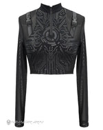 Load image into Gallery viewer, Cyberpunk Goth Crop Top - Clothing - Shirt - Techwear -