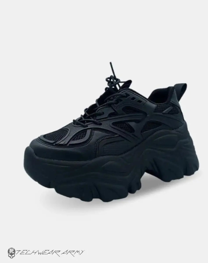 Men’s Black Techwear Chunky Sneakers - 35 Footwear Men