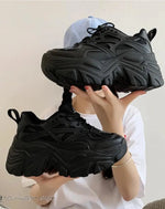 Load image into Gallery viewer, Men’s Black Techwear Chunky Sneakers - 35 Footwear Men
