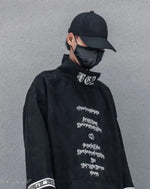 Load image into Gallery viewer, Men’s Oversized Black Techwear Streetwear Hoodie - S
