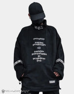 Load image into Gallery viewer, Men’s Oversized Black Techwear Streetwear Hoodie - S
