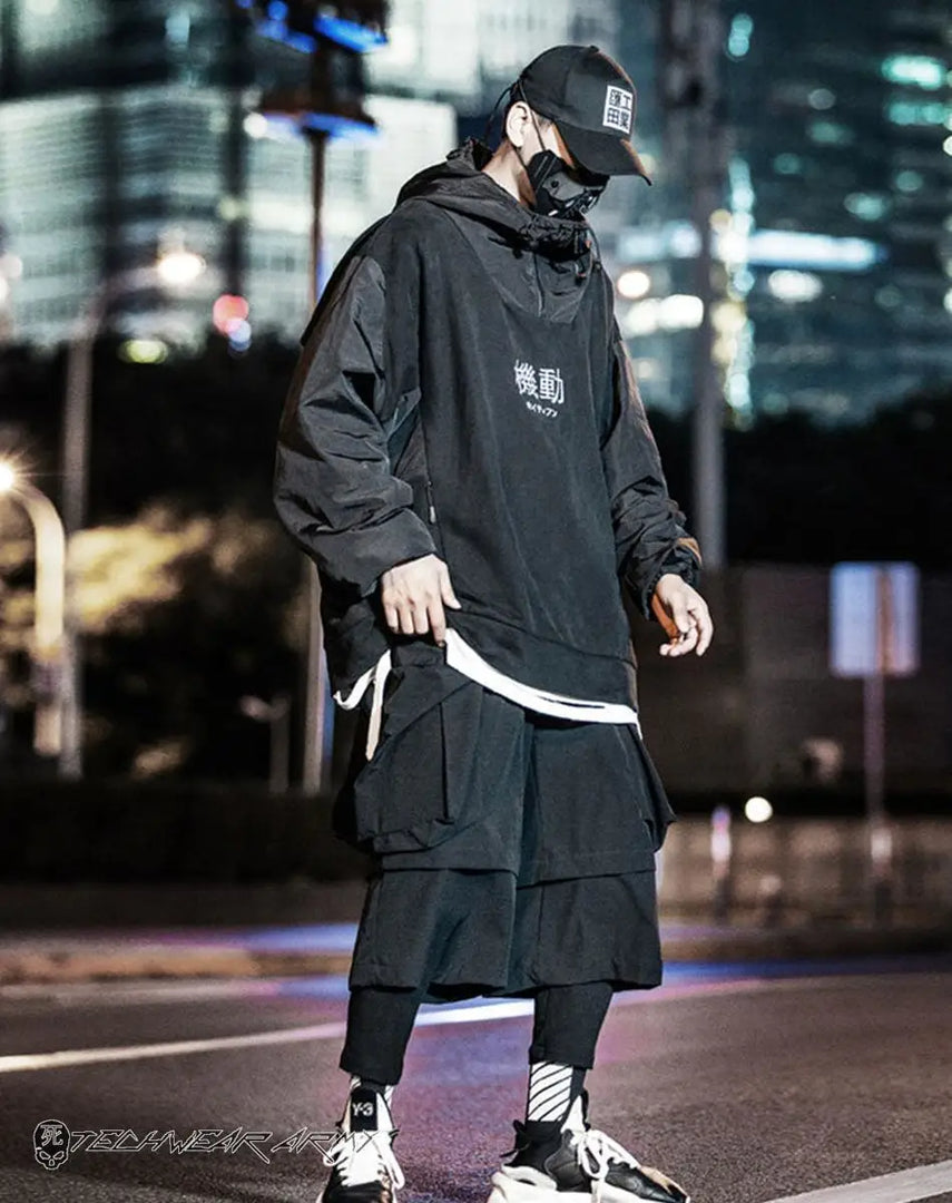 Kanji Streetwear Hoodie - Clothing - Men - Techwear - Women
