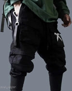 Load image into Gallery viewer, Men’s Black Techwear Cargo Pants With Pockets - Clothing
